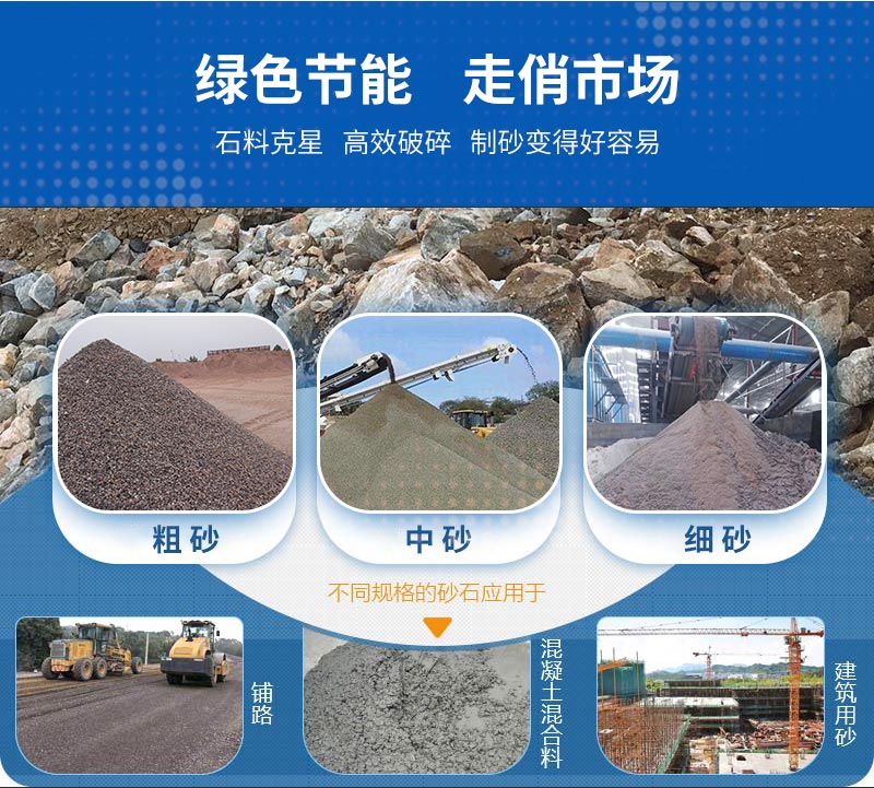 制砂机处理物料效果对比
