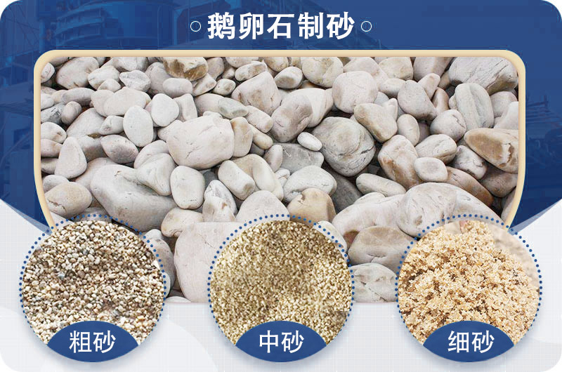 鹅卵石制成机制砂图片